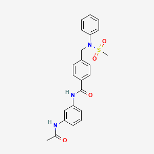 N-[3-(acetylamino)phenyl]-4-{[(methylsulfonyl)(phenyl)amino]methyl}benzamide