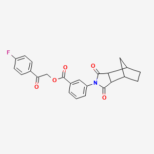 2-(4-fluorophenyl)-2-oxoethyl 3-(1,3-dioxooctahydro-2H-4,7-methanoisoindol-2-yl)benzoate