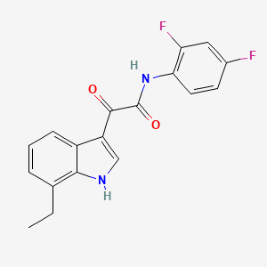 molecular formula C18H14F2N2O2 B12475205 N-(2,4-difluorophenyl)-2-(7-ethyl-1H-indol-3-yl)-2-oxoacetamide 