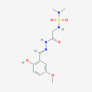 2-[(Z)-({2-[(dimethylsulfamoyl)amino]acetamido}imino)methyl]-4-methoxyphenol