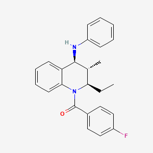 molecular formula C25H25FN2O B12475220 [(2R,3S,4S)-2-ethyl-3-methyl-4-(phenylamino)-3,4-dihydroquinolin-1(2H)-yl](4-fluorophenyl)methanone 