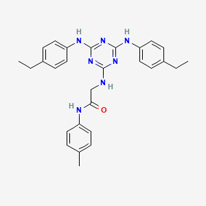 N~2~-{4,6-bis[(4-ethylphenyl)amino]-1,3,5-triazin-2-yl}-N-(4-methylphenyl)glycinamide