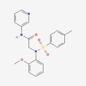 molecular formula C21H21N3O4S B12475241 N~2~-(2-methoxyphenyl)-N~2~-[(4-methylphenyl)sulfonyl]-N-pyridin-3-ylglycinamide 