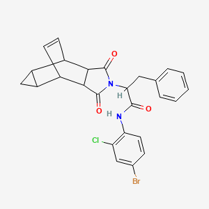 N-(4-bromo-2-chlorophenyl)-2-(1,3-dioxooctahydro-4,6-ethenocyclopropa[f]isoindol-2(1H)-yl)-3-phenylpropanamide