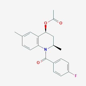 (2R,4S)-1-[(4-fluorophenyl)carbonyl]-2,6-dimethyl-1,2,3,4-tetrahydroquinolin-4-yl acetate