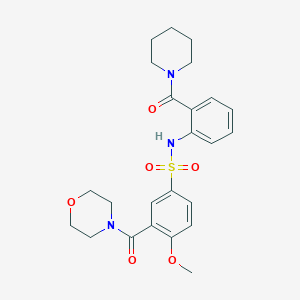 4-methoxy-3-(morpholin-4-ylcarbonyl)-N-[2-(piperidin-1-ylcarbonyl)phenyl]benzenesulfonamide