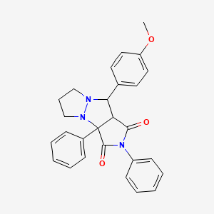 9-(4-methoxyphenyl)-2,3a-diphenyltetrahydro-5H-pyrazolo[1,2-a]pyrrolo[3,4-c]pyrazole-1,3(2H,3aH)-dione