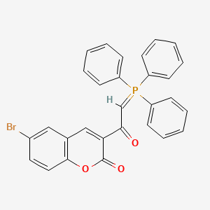 molecular formula C29H20BrO3P B12475302 6-bromo-3-[(triphenyl-lambda~5~-phosphanylidene)acetyl]-2H-chromen-2-one 