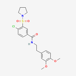 4-chloro-N-[2-(3,4-dimethoxyphenyl)ethyl]-3-(pyrrolidin-1-ylsulfonyl)benzamide