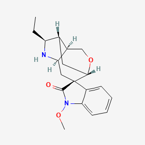 molecular formula C19H24N2O3 B1247531 (1S,2R,4R,6S,7S,8R)-6-ethyl-1'-methoxyspiro[10-oxa-5-azatricyclo[5.3.1.04,8]undecane-2,3'-indole]-2'-one 