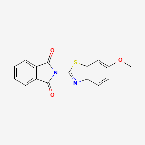 molecular formula C16H10N2O3S B12475317 2-(6-Methoxy-1,3-benzothiazol-2-yl)isoindole-1,3-dione 