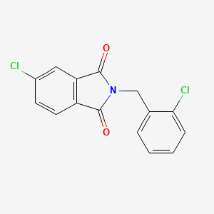 molecular formula C15H9Cl2NO2 B12475320 5-Chloro-2-[(2-chlorophenyl)methyl]isoindole-1,3-dione 