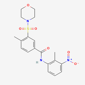 4-methyl-N-(2-methyl-3-nitrophenyl)-3-(morpholin-4-ylsulfonyl)benzamide