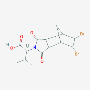 2-(5,6-dibromo-1,3-dioxooctahydro-2H-4,7-methanoisoindol-2-yl)-3-methylbutanoic acid