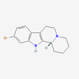 molecular formula C15H17BrN2 B1247538 (12bR)-10-bromo-1,2,3,4,6,7,12,12b-octahydroindolo[2,3-a]quinolizine 