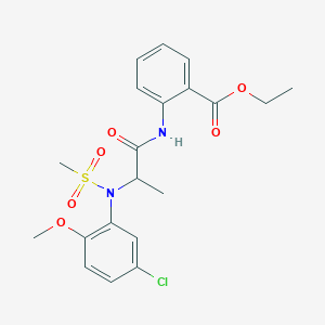 ethyl 2-{[N-(5-chloro-2-methoxyphenyl)-N-(methylsulfonyl)alanyl]amino}benzoate