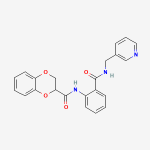 N-{2-[(pyridin-3-ylmethyl)carbamoyl]phenyl}-2,3-dihydro-1,4-benzodioxine-2-carboxamide