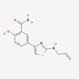 2-Hydroxy-5-[2-(prop-2-en-1-ylamino)-1,3-thiazol-4-yl]benzamide