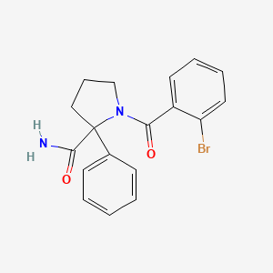 molecular formula C18H17BrN2O2 B12475448 1-(2-Bromobenzoyl)-2-phenylpyrrolidine-2-carboxamide 