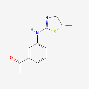 molecular formula C12H14N2OS B12475463 1-{3-[(5-Methyl-4,5-dihydro-1,3-thiazol-2-yl)amino]phenyl}ethanone 