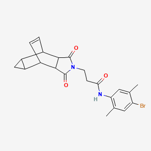 N-(4-bromo-2,5-dimethylphenyl)-3-(1,3-dioxooctahydro-4,6-ethenocyclopropa[f]isoindol-2(1H)-yl)propanamide