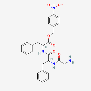 molecular formula C27H28N4O6 B12475476 4-Nitrobenzyl glycylphenylalanylphenylalaninate 