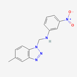 N-[(5-methyl-1H-benzotriazol-1-yl)methyl]-3-nitroaniline