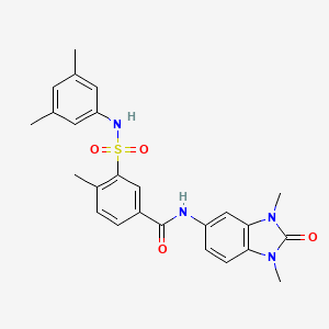 N-(1,3-dimethyl-2-oxo-2,3-dihydro-1H-benzimidazol-5-yl)-3-[(3,5-dimethylphenyl)sulfamoyl]-4-methylbenzamide