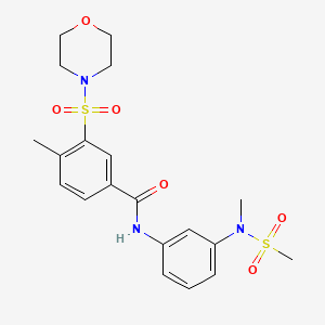 4-methyl-N-{3-[methyl(methylsulfonyl)amino]phenyl}-3-(morpholin-4-ylsulfonyl)benzamide