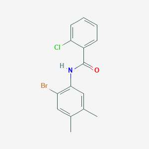 molecular formula C15H13BrClNO B12475543 N-(2-bromo-4,5-dimethylphenyl)-2-chlorobenzamide 