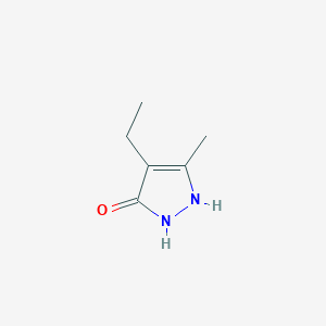 molecular formula C6H10N2O B12475597 4-ethyl-3-methyl-1H-pyrazol-5-ol CAS No. 112701-02-7