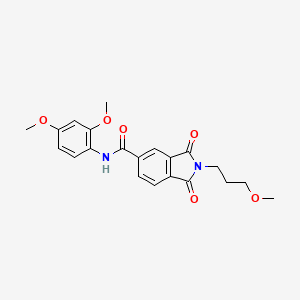 molecular formula C21H22N2O6 B12475615 N-(2,4-dimethoxyphenyl)-2-(3-methoxypropyl)-1,3-dioxoisoindole-5-carboxamide 