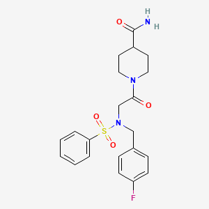 1-[N-(4-fluorobenzyl)-N-(phenylsulfonyl)glycyl]piperidine-4-carboxamide