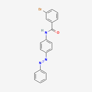 molecular formula C19H14BrN3O B12475637 3-bromo-N-{4-[(Z)-phenyldiazenyl]phenyl}benzamide CAS No. 355812-08-7