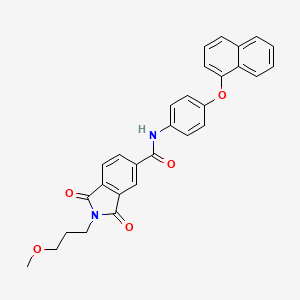 2-(3-methoxypropyl)-N-[4-(naphthalen-1-yloxy)phenyl]-1,3-dioxo-2,3-dihydro-1H-isoindole-5-carboxamide