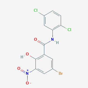 molecular formula C13H7BrCl2N2O4 B12475667 5-bromo-N-(2,5-dichlorophenyl)-2-hydroxy-3-nitrobenzamide 