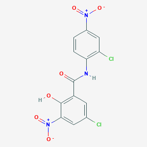 5-chloro-N-(2-chloro-4-nitrophenyl)-2-hydroxy-3-nitrobenzamide