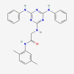 N~2~-[4,6-bis(phenylamino)-1,3,5-triazin-2-yl]-N-(2,5-dimethylphenyl)glycinamide