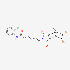 N-(2-chlorophenyl)-6-(5,6-dibromo-1,3-dioxooctahydro-2H-4,7-methanoisoindol-2-yl)hexanamide