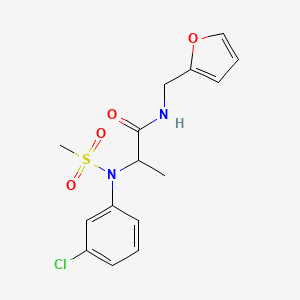 N~2~-(3-chlorophenyl)-N-(furan-2-ylmethyl)-N~2~-(methylsulfonyl)alaninamide