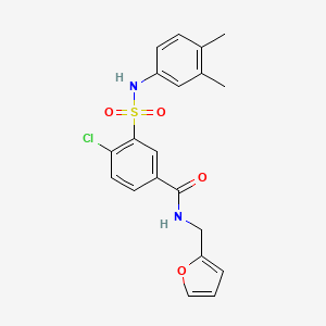 4-chloro-3-[(3,4-dimethylphenyl)sulfamoyl]-N-(furan-2-ylmethyl)benzamide