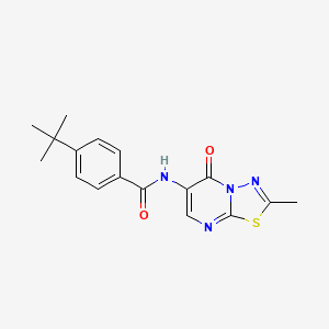 molecular formula C17H18N4O2S B12475713 4-Tert-butyl-N-{2-methyl-5-oxo-[1,3,4]thiadiazolo[3,2-A]pyrimidin-6-YL}benzamide 