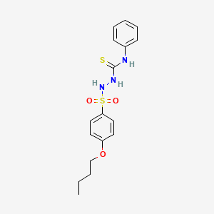 molecular formula C17H21N3O3S2 B12475724 2-[(4-butoxyphenyl)sulfonyl]-N-phenylhydrazinecarbothioamide 