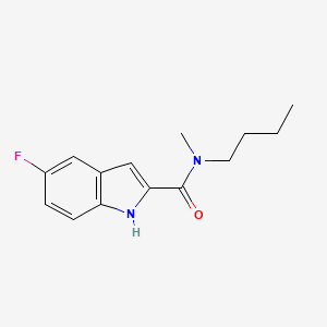 molecular formula C14H17FN2O B12475734 N-butyl-5-fluoro-N-methyl-1H-indole-2-carboxamide 