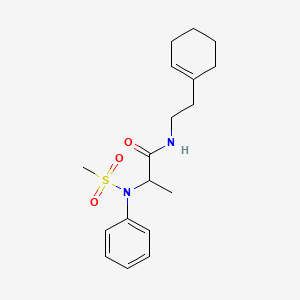 N-[2-(cyclohex-1-en-1-yl)ethyl]-N~2~-(methylsulfonyl)-N~2~-phenylalaninamide