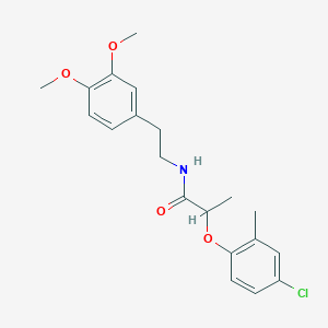 molecular formula C20H24ClNO4 B12475750 2-(4-chloro-2-methylphenoxy)-N-[2-(3,4-dimethoxyphenyl)ethyl]propanamide 