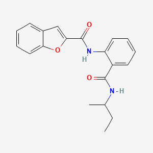 molecular formula C20H20N2O3 B12475764 N-[2-(butan-2-ylcarbamoyl)phenyl]-1-benzofuran-2-carboxamide 