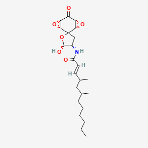 (E)-N-[(1S,2'R,3R,3'S,5S,7R)-2'-hydroxy-6-oxospiro[4,8-dioxatricyclo[5.1.0.03,5]octane-2,5'-oxolane]-3'-yl]-4,6-dimethyldodec-2-enamide