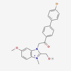 3-[2-(4'-bromobiphenyl-4-yl)-2-oxoethyl]-2-(hydroxymethyl)-5-methoxy-1-methyl-1H-benzimidazol-3-ium