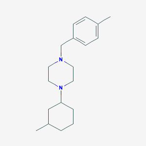 1-(3-Methylcyclohexyl)-4-[(4-methylphenyl)methyl]piperazine